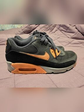 Nike Gray and Orange Air Max Trainers
